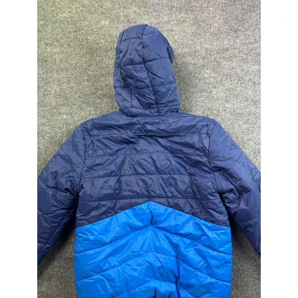 Eddie Bauer Reversible Puffer Jacket Youth L 14/16 Faux Fur Lined Hooded‎ NWT